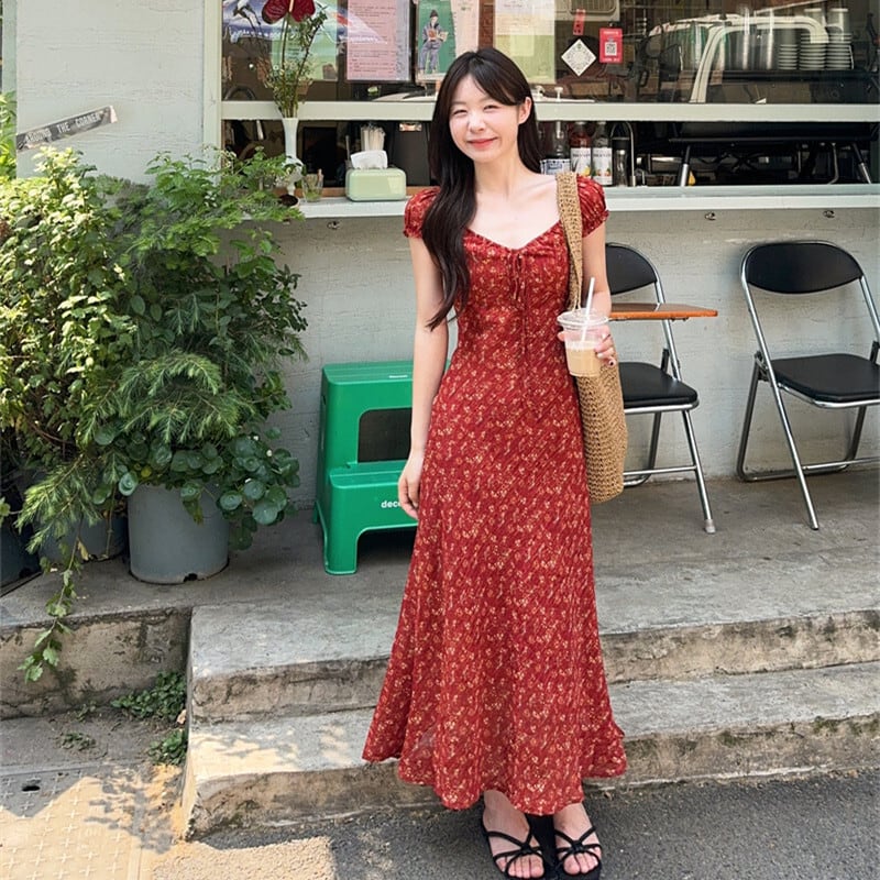 【dress】花柄ワンピース　M24859