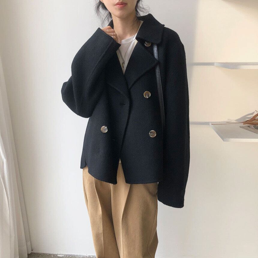 【outer】ダブルボタンコート　M18907