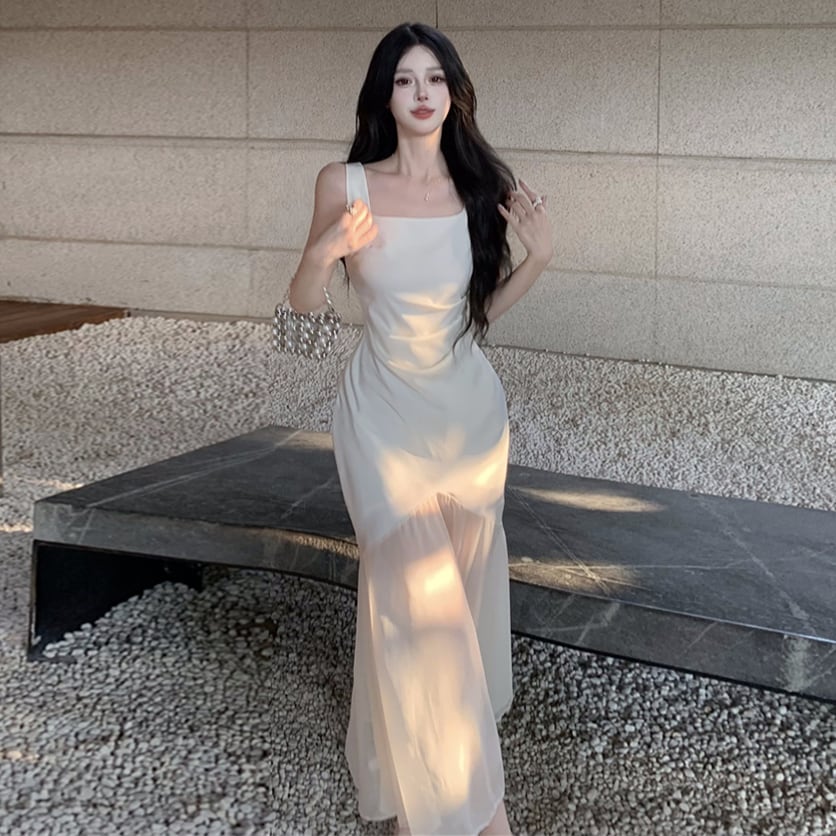 【dress】Uネックマーメイドキャミワンピース G21260