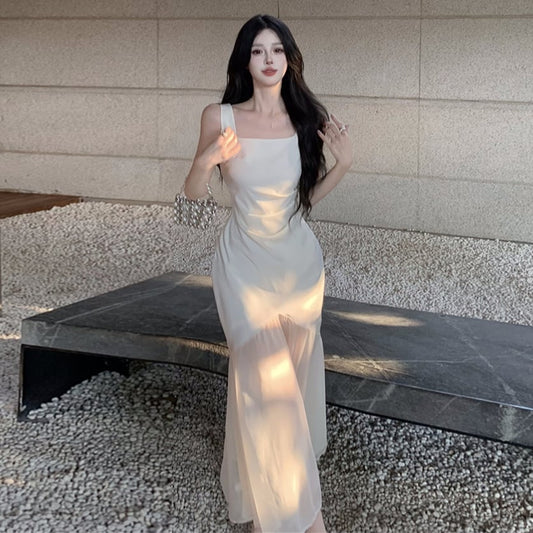 【dress】Uネックマーメイドキャミワンピース G21260