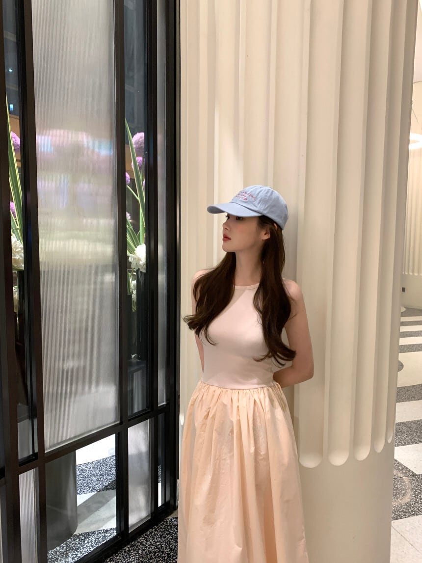 【dress】ギャザーノースリーブワンピース G20133