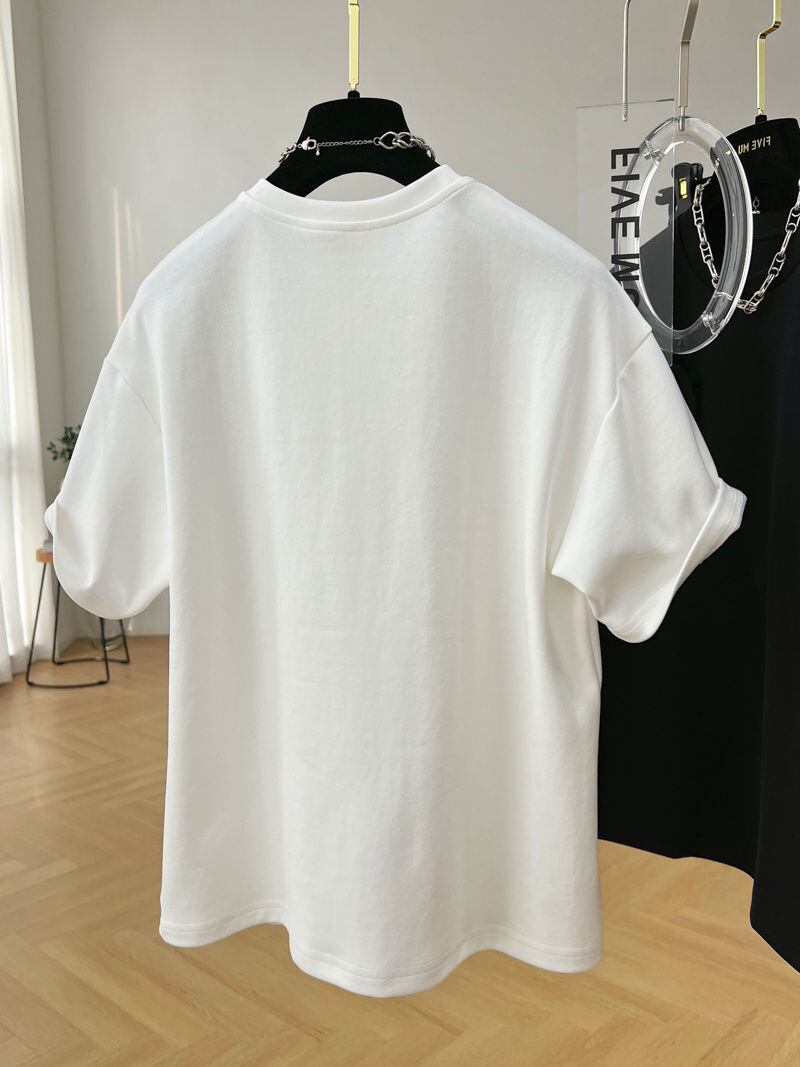 【tops】2色ラウンドネック半袖ＴシャツF7357