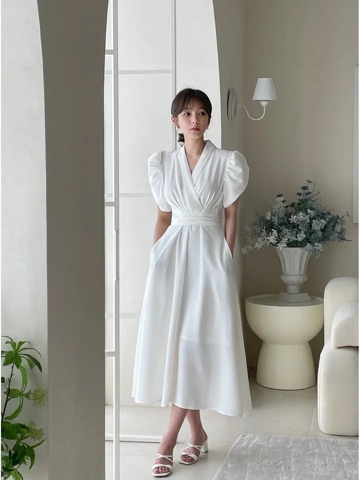 【dress】Vネックデートワンピース　M24904