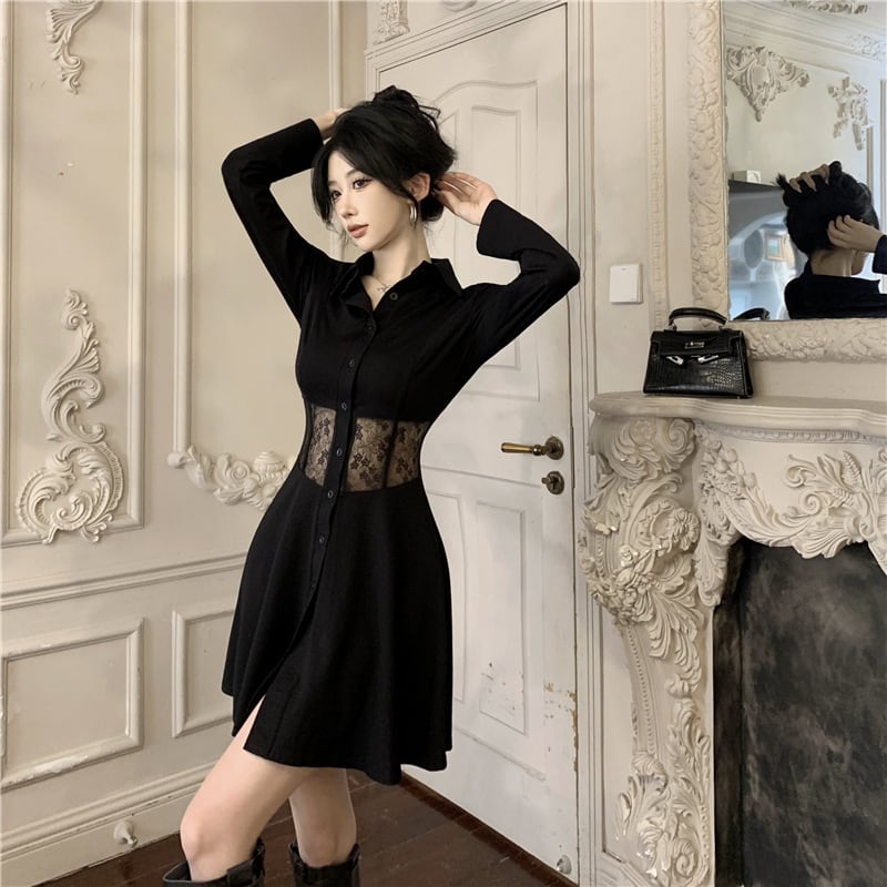 【dress】ウエストレースワンピース　M26139