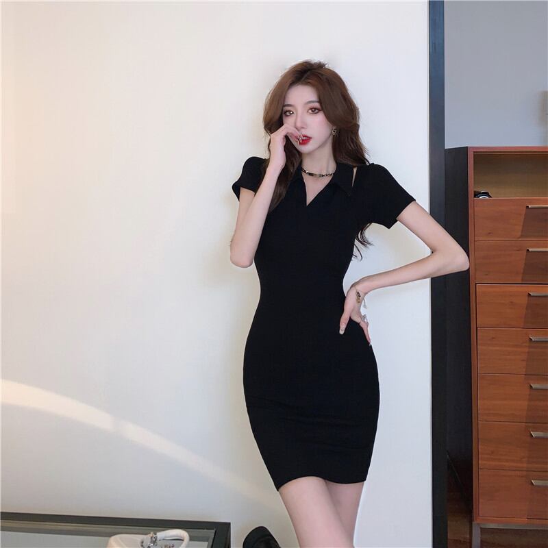 【dress】ホルターネックタイトワンピース Q8173