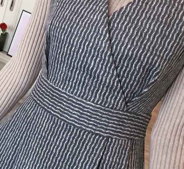 【set】話題沸騰中2点セット無地セーター+ウェスト絞りチョッキワンピース通勤日常セットアップF1277