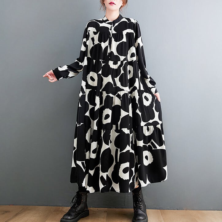 【dress】プリントカジュアルワンピース　M29331