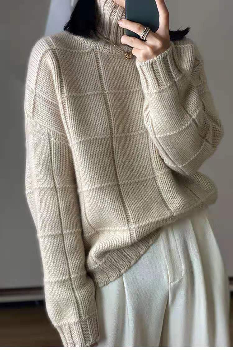 【tops】ハイネックニットセーター　M18312