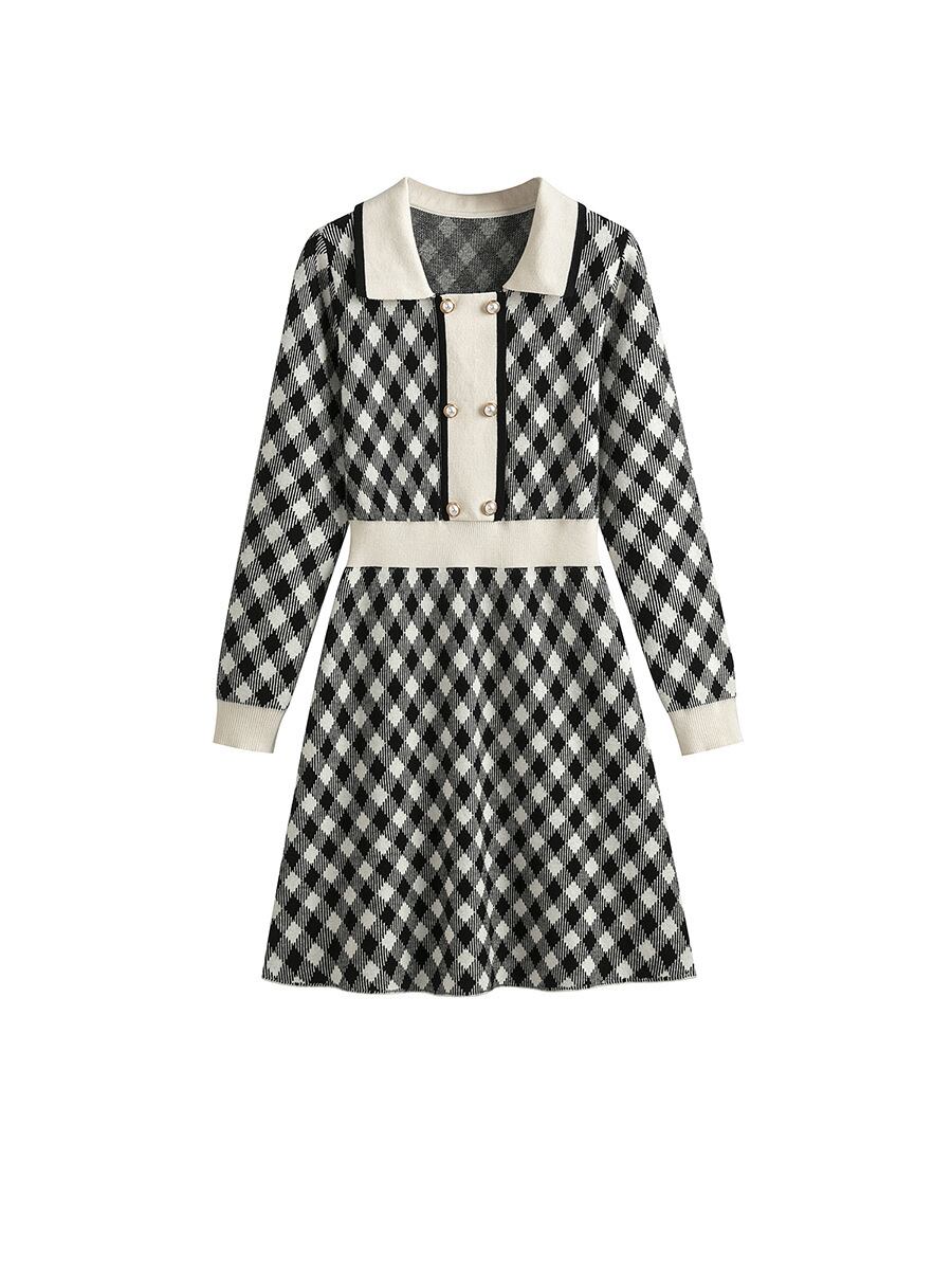 【dress】大人らしい エレガントニットワンピース　M17506