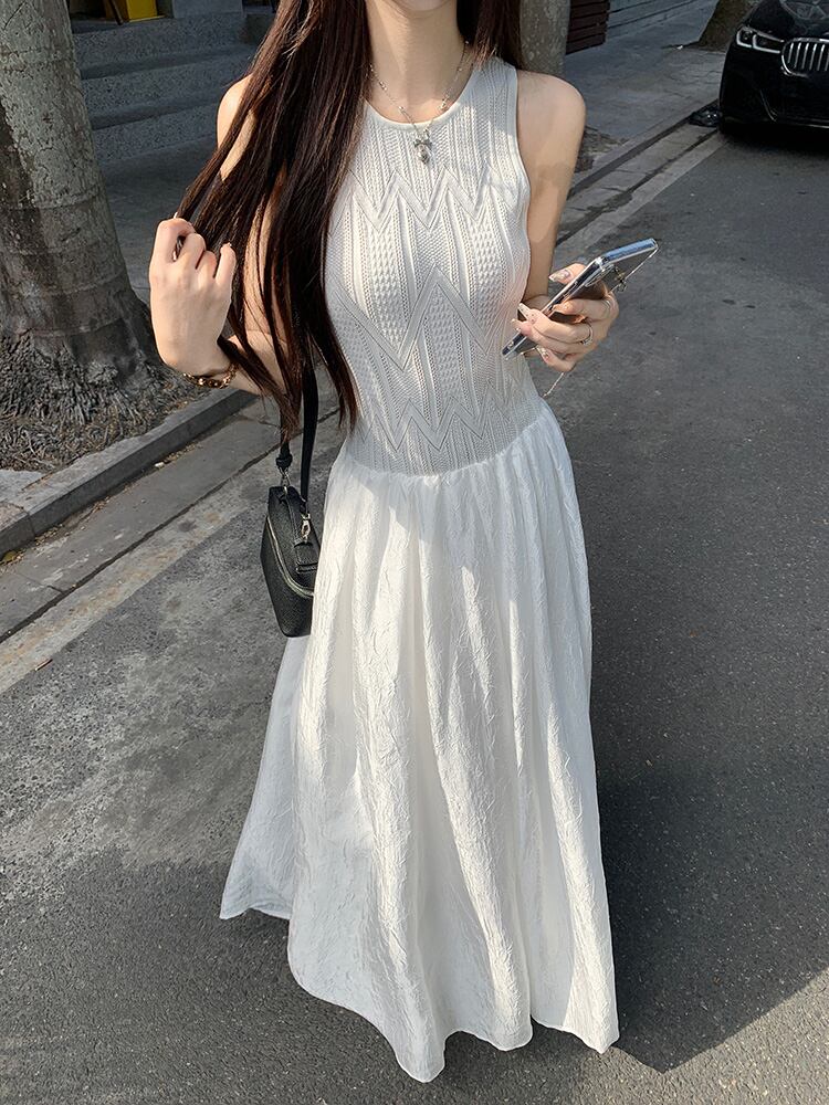 【dress】ニット切り替えワンピース G20074