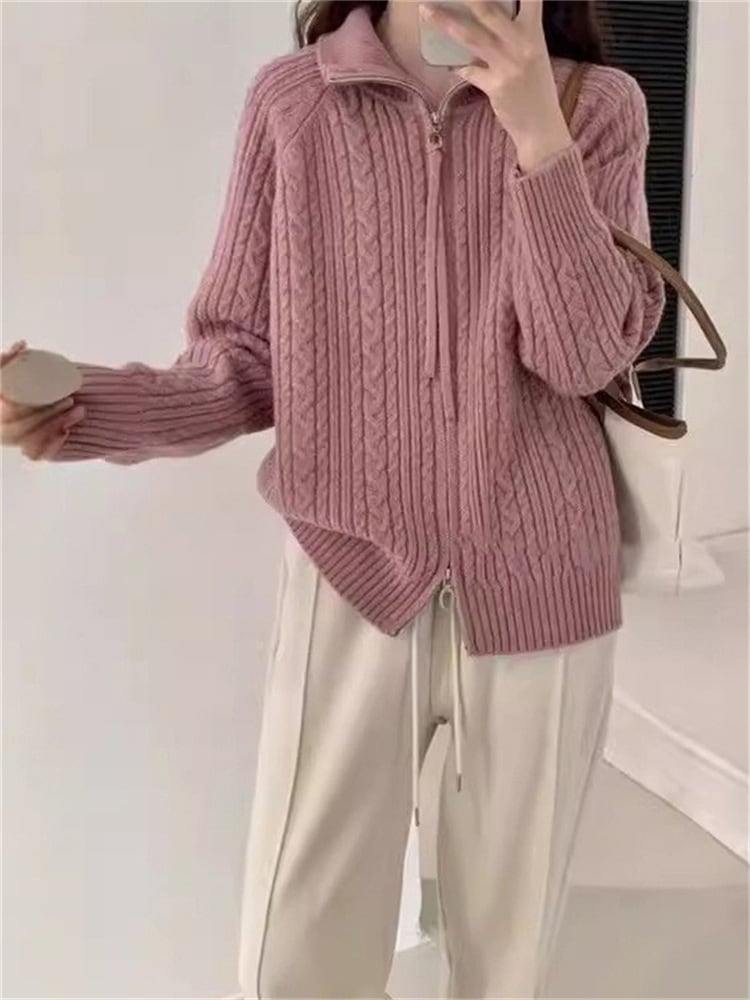 【outer】Wジップニットカーデ　M25981