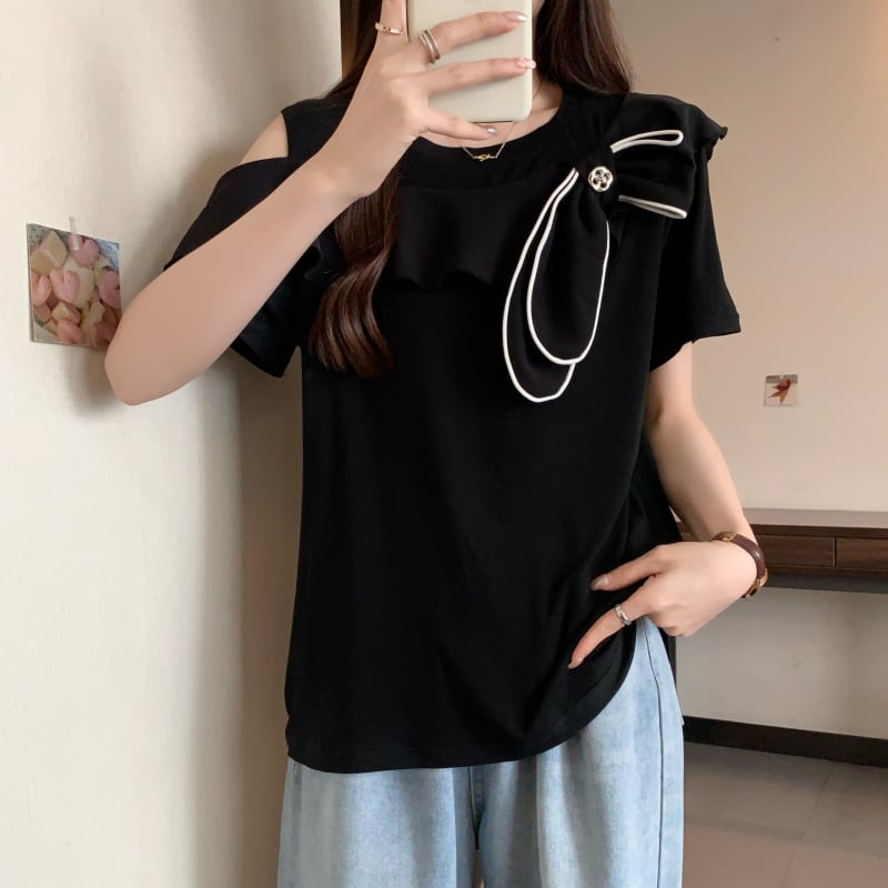 【tops】オフショルダー半袖TシャツG21044