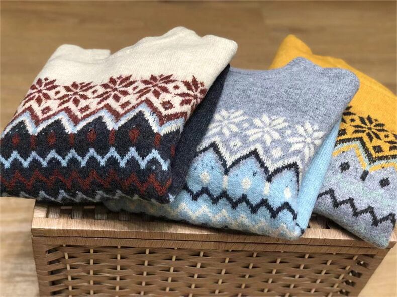 【tops】ジャカードニットセーター　M27137
