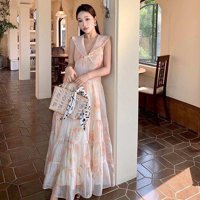【dress】プリントワンピース　M25297