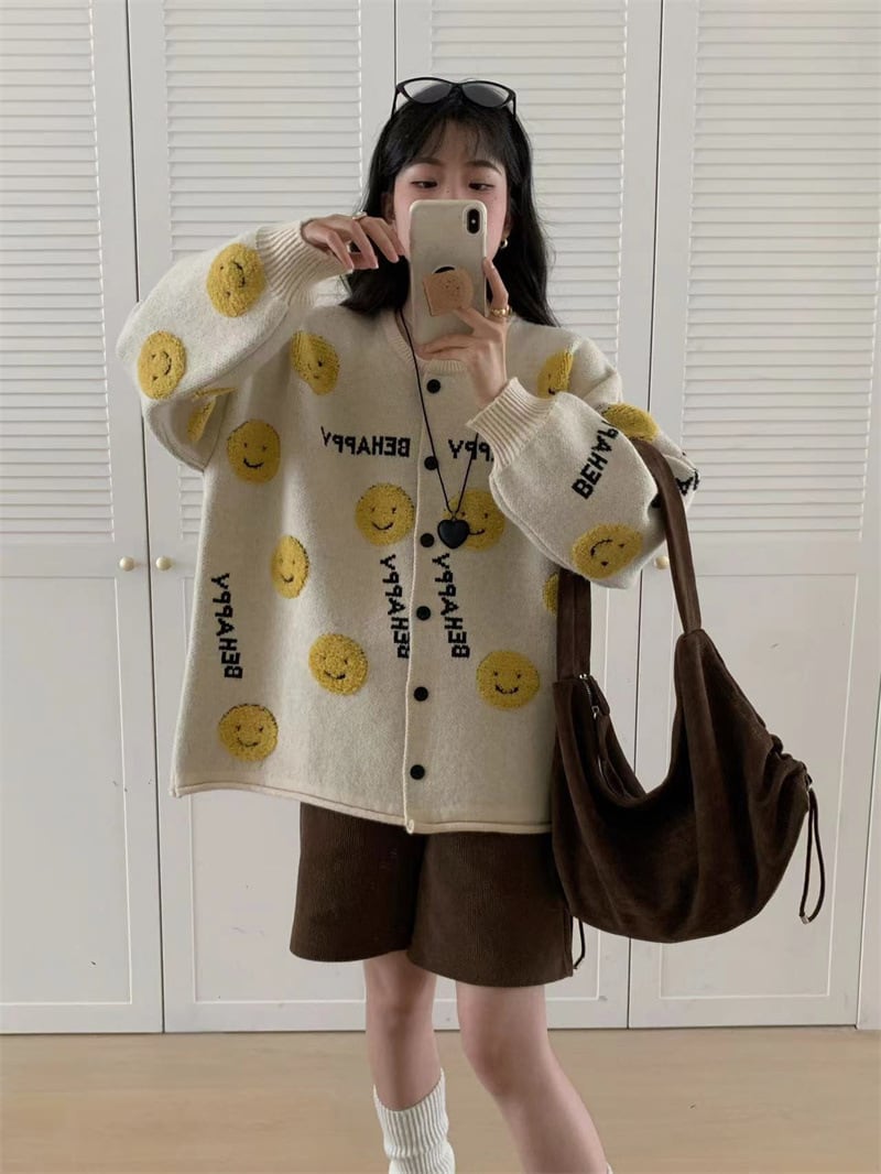【outer】ジャカードニットカーデ　M26358