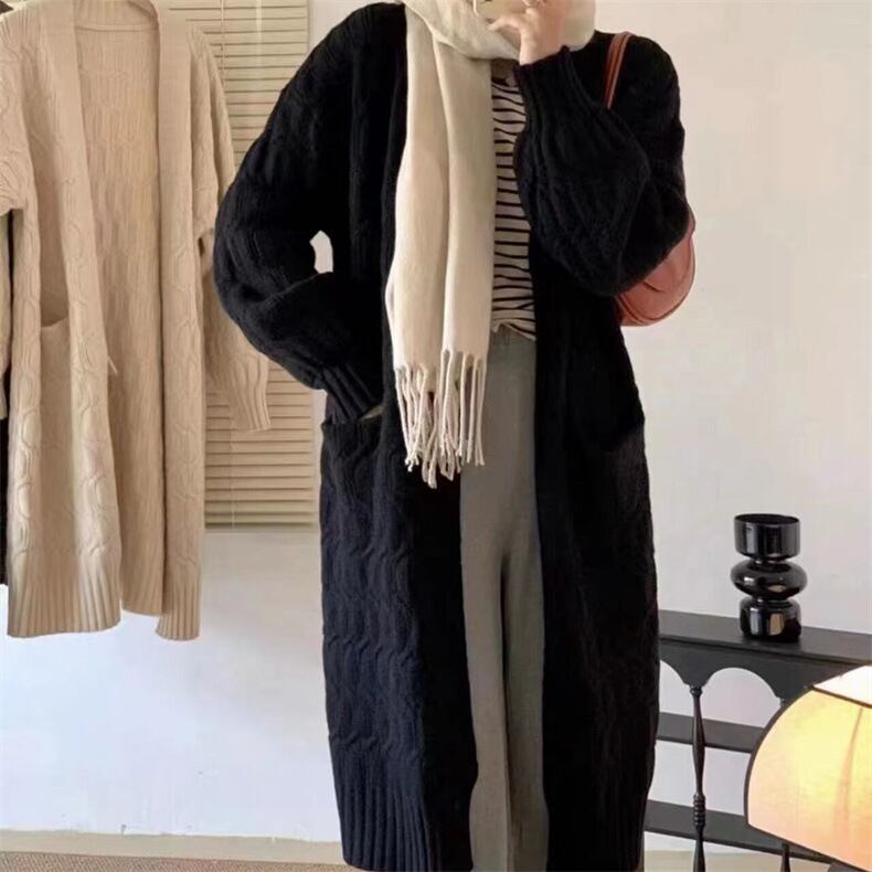 【outer】ロング丈ニットカーデ　M18445