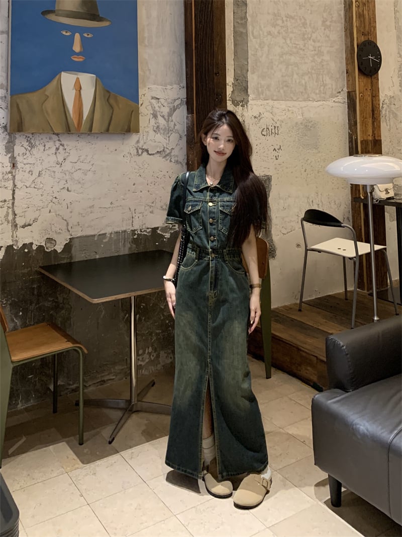 【dress】デニムワンピース　M24038