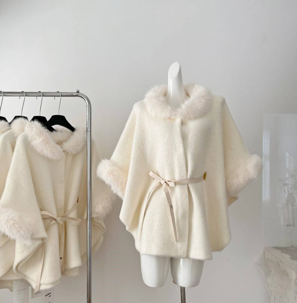 【outer】ファーケープコート　M27723