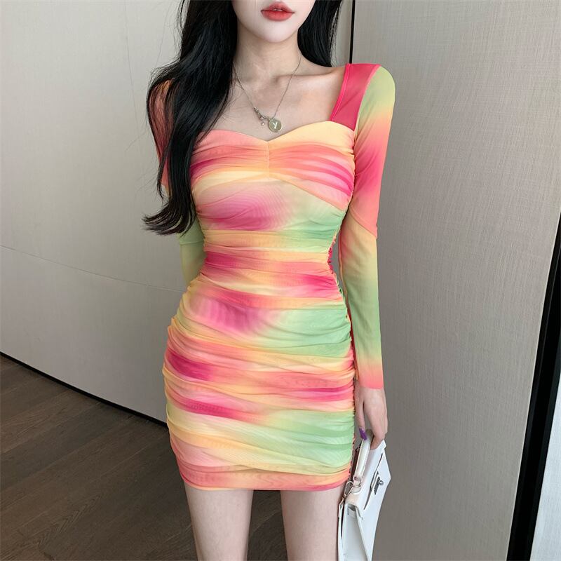 【dress】プリントレースワンピース　M28856