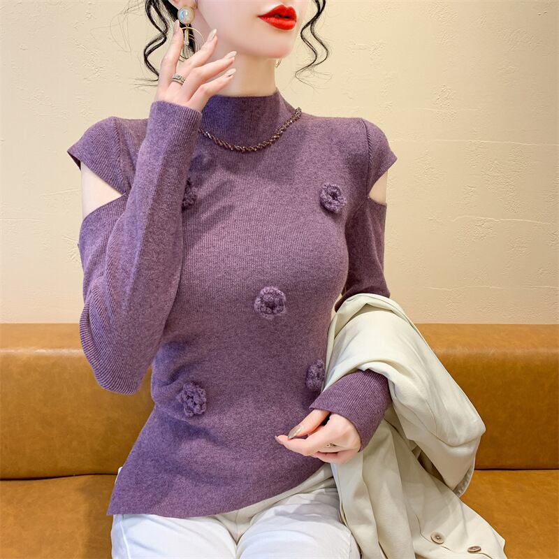 【tops】立体フラワーニットトップス　M27967