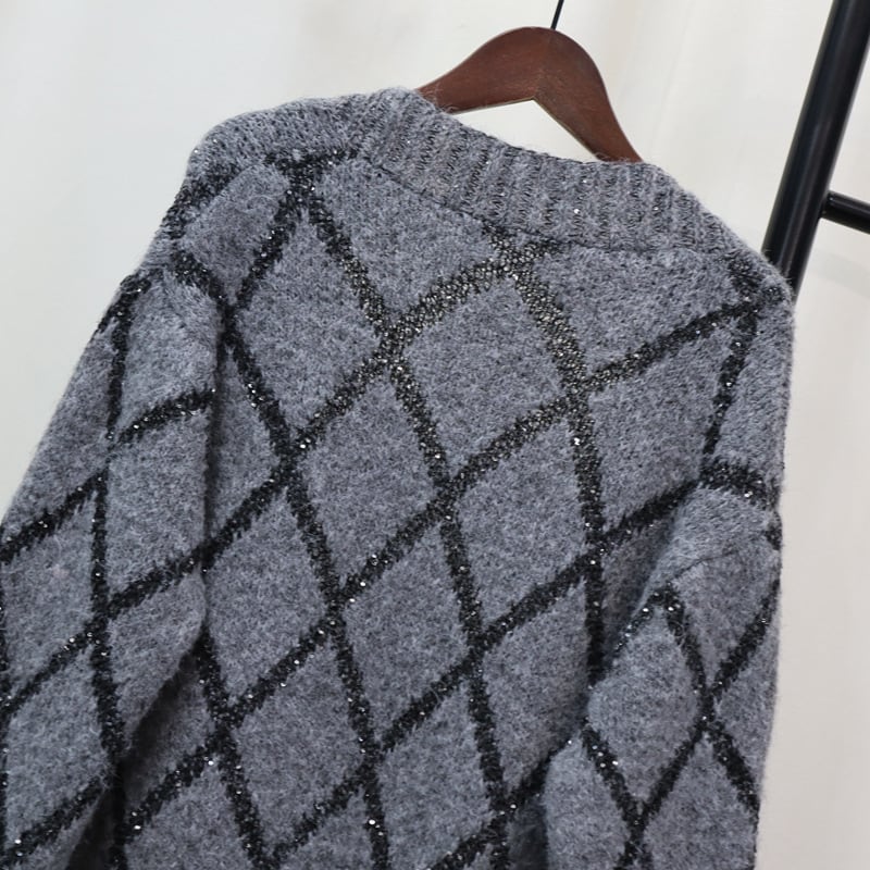 【outer】ロング丈ニットカーデ　M25412