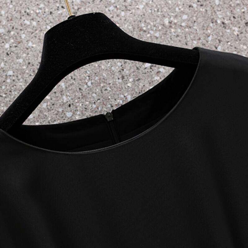 【dress】上品な質感!気質満点レトロオシャレ着痩せシンプルAラインワンピース G3622