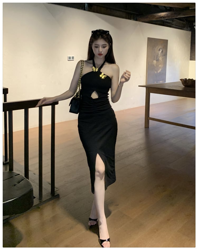 【dress】ホルターネックワンピース　M25209