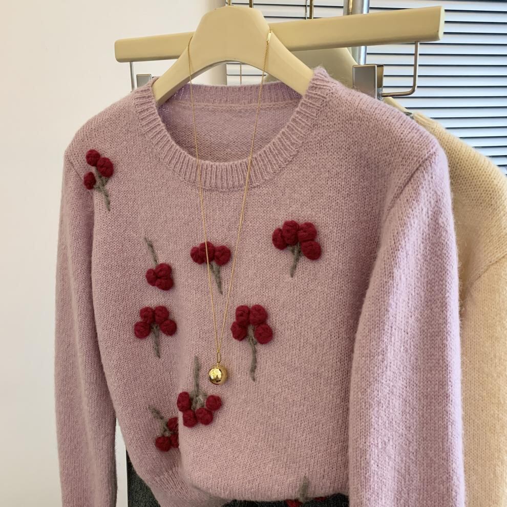 【tops】クルーネックニットセーター　M29253