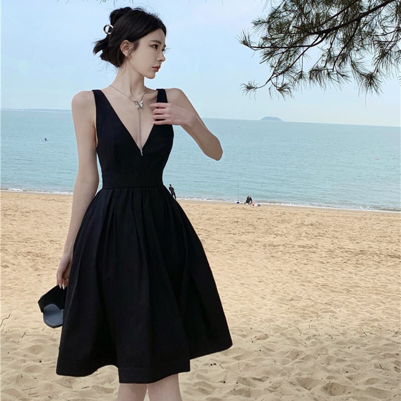 【dress】Vネックキャミワンピース　M30185