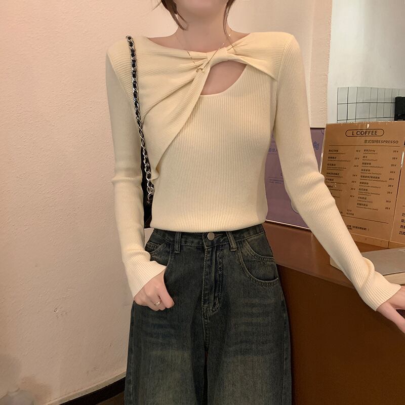 【tops】ニットトップス　M18841