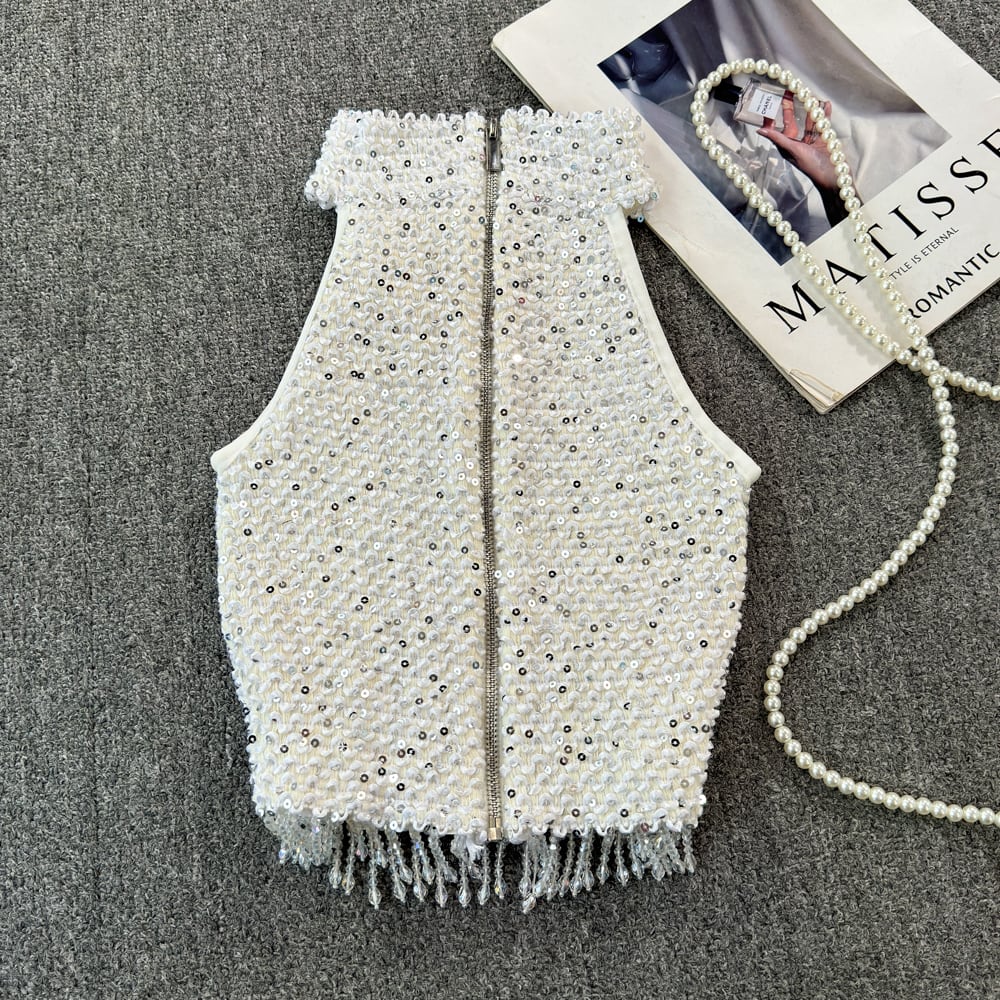 【tops】キラキラノースリーブトップス　M23937