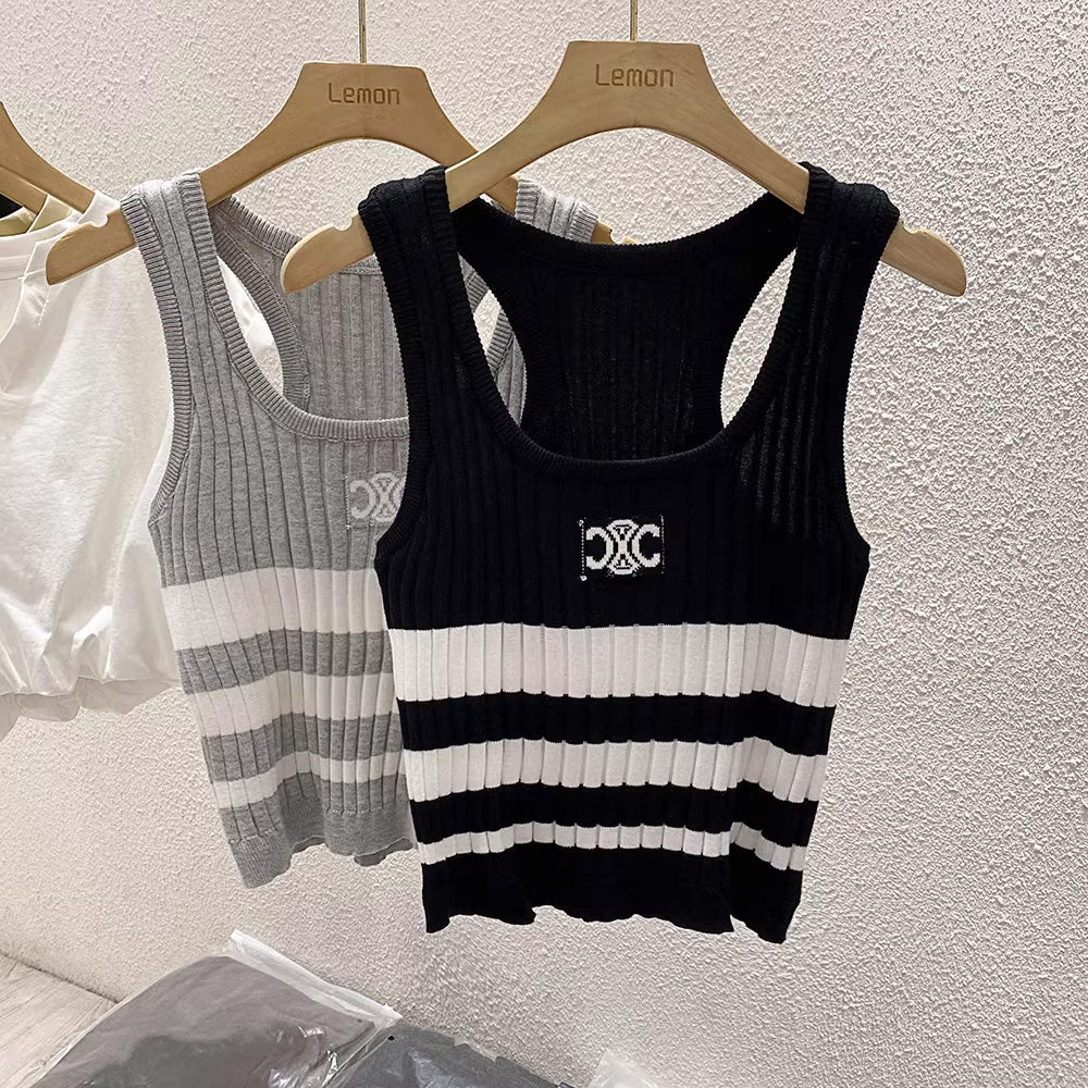 【tops】3色ニットキャミソール F7575