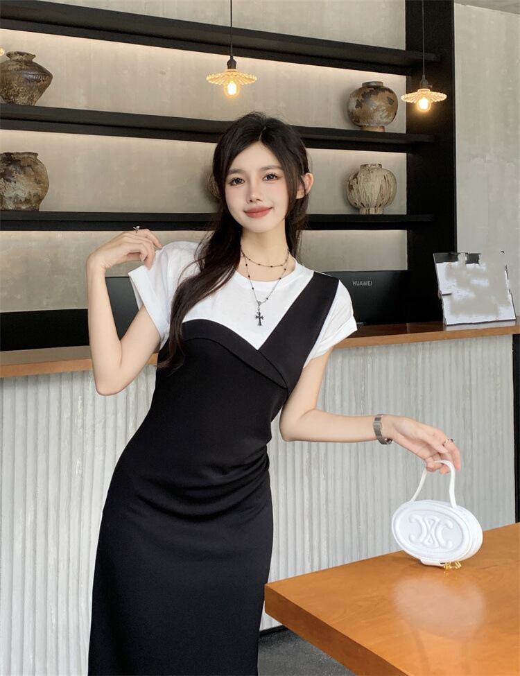 【dress】切り替えTシャツワンピース G20718