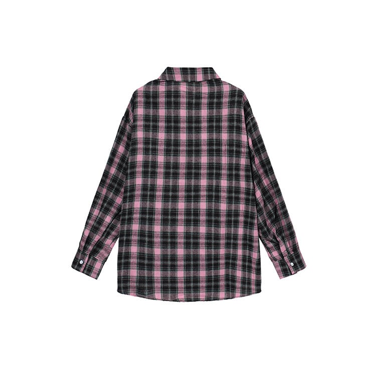 【tops】チェック柄シャツトップス　M25331