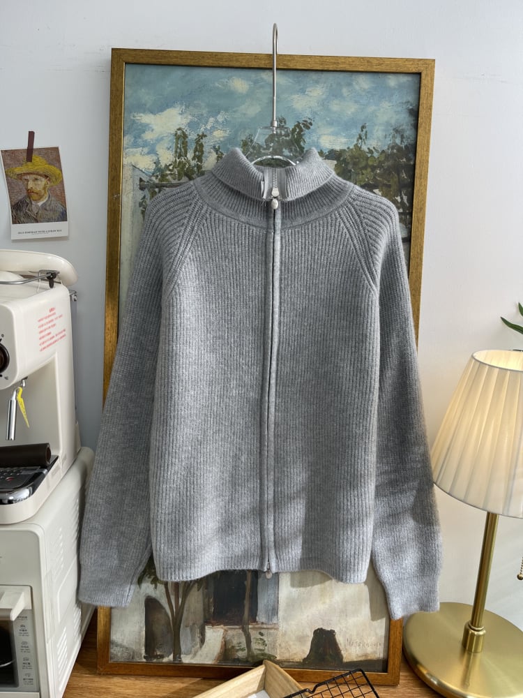 【outer】ファスナーニットカーデ　M28400