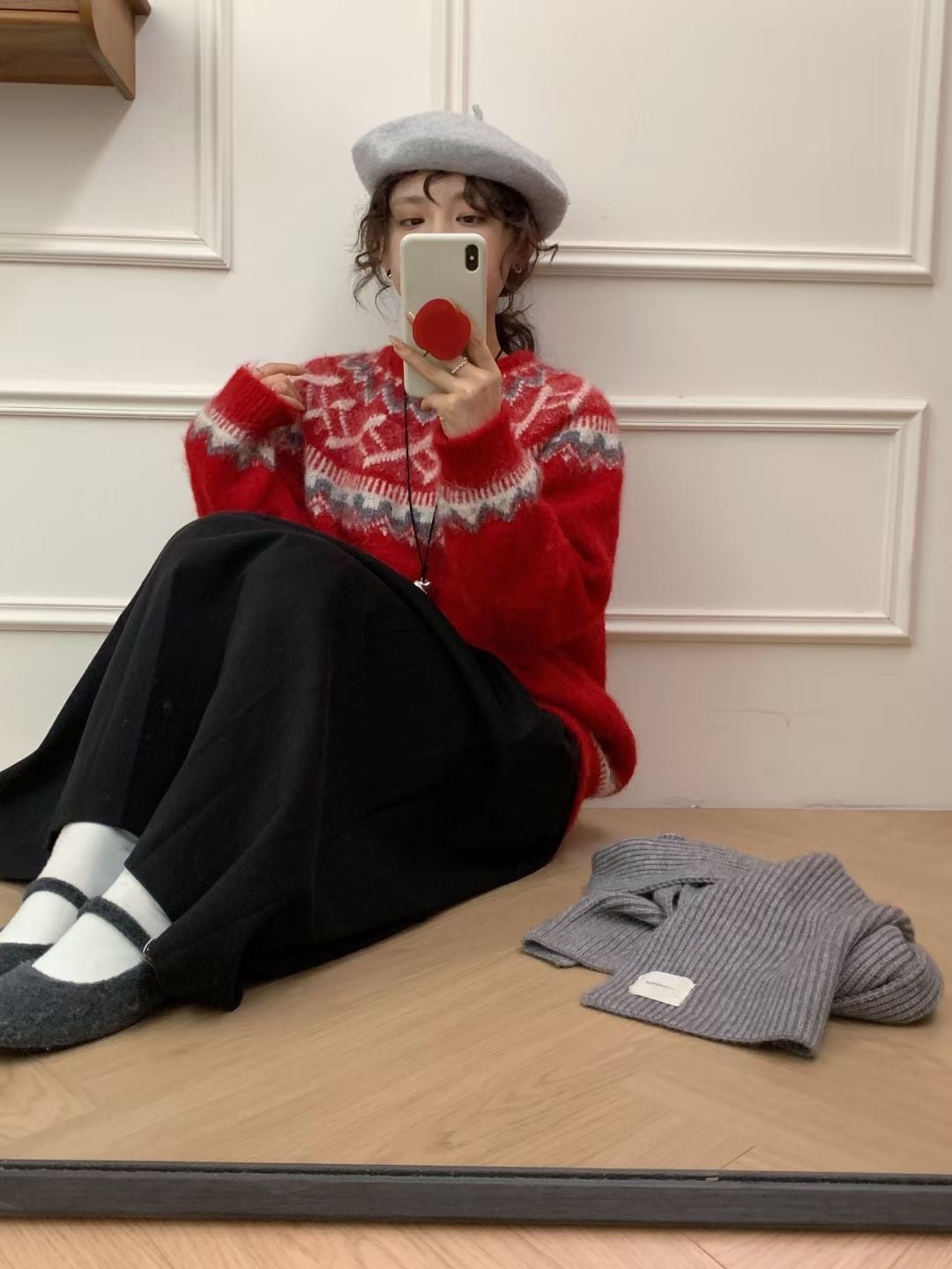 【tops】クルーネックニットセーター　M27109