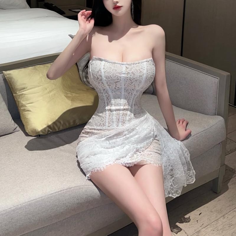 【dress】レースチューブドレス Q8192