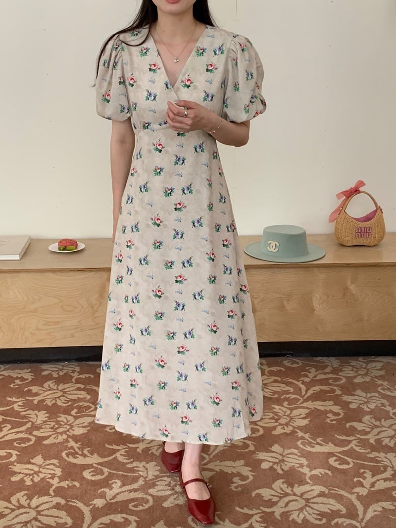 【dress】花柄ワンピース　M24741