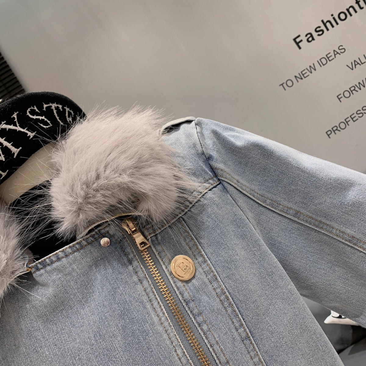 【outer】ファーデニムジャケット　M19108