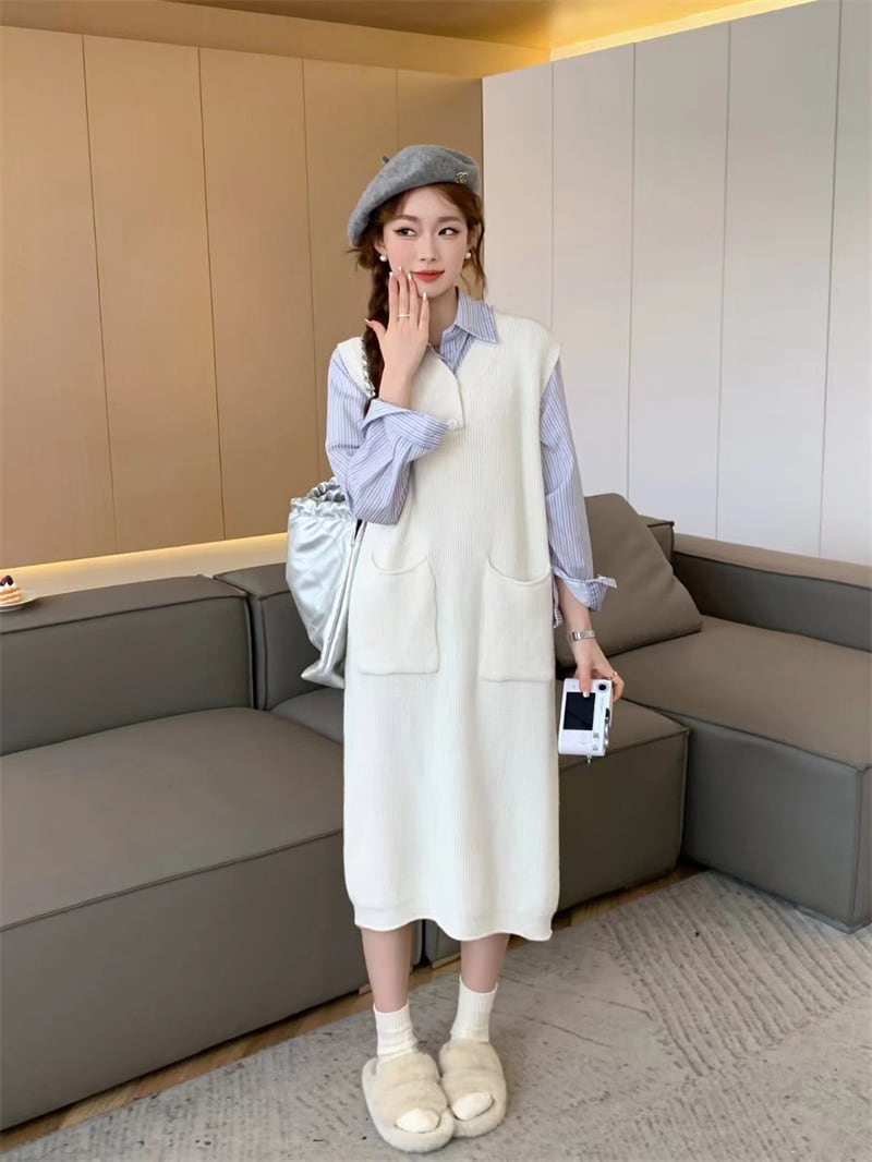【dress】ベストニットワンピース　M25918