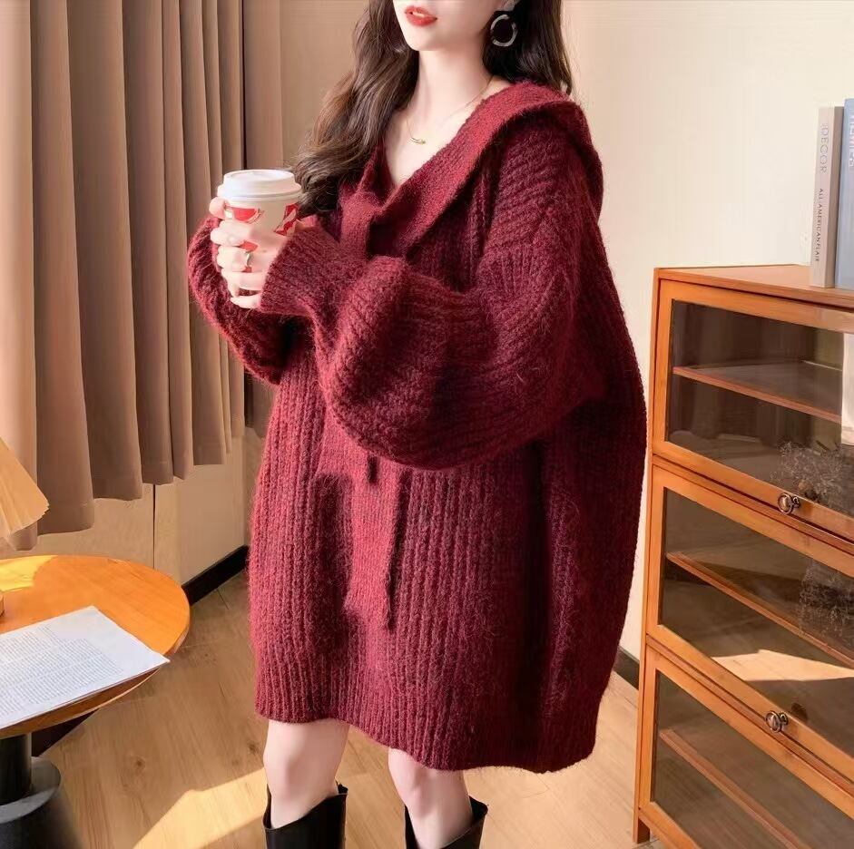 【tops】ニットセーターマフラー付き　M28947