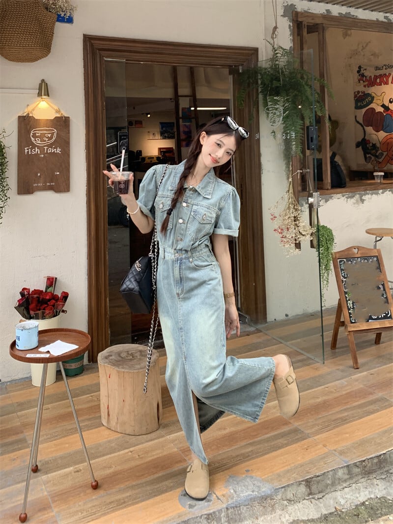 【dress】デニムワンピース　M24038