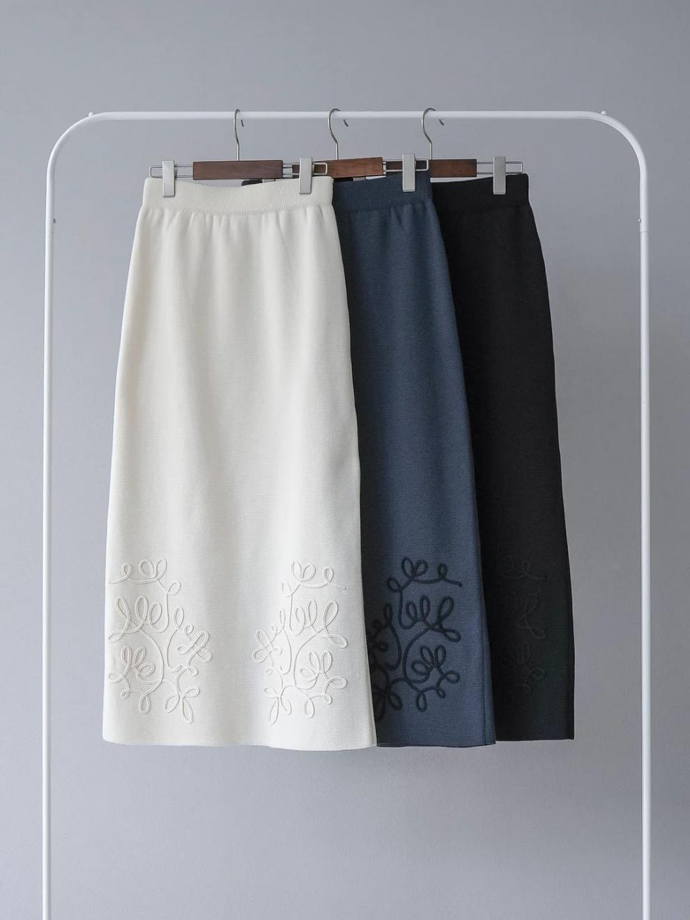 【set】ノーカラーショートジャケット×ロングスカートセット　N2751