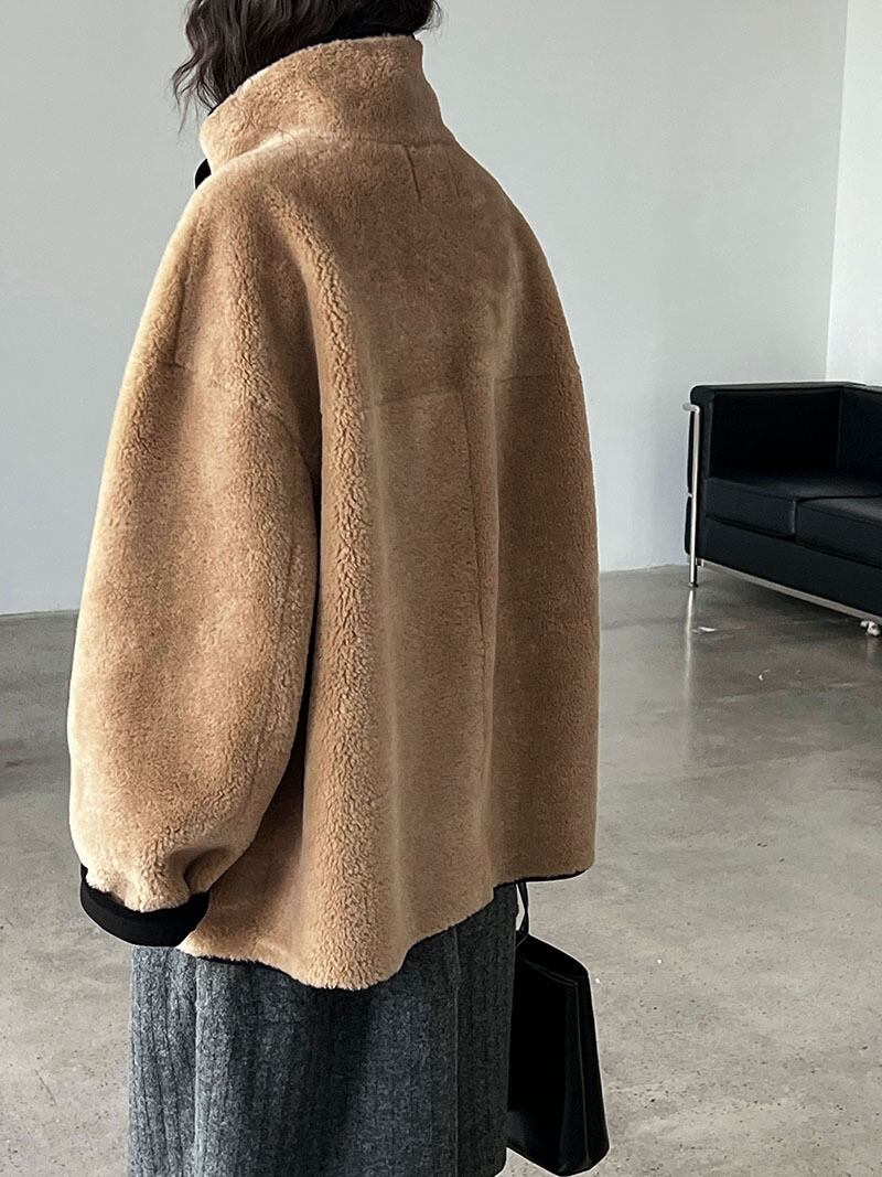 【outer】ハイネックボアコート Q7266