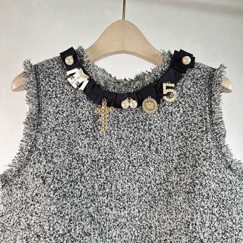 【dress】ツイードベストワンピース　M27625