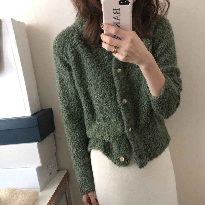 【outer】裹起毛ニットカーデ　M27530