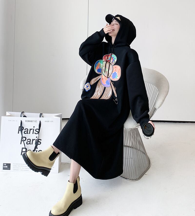 【dress】裹起毛カジュアルワンピース　M18581