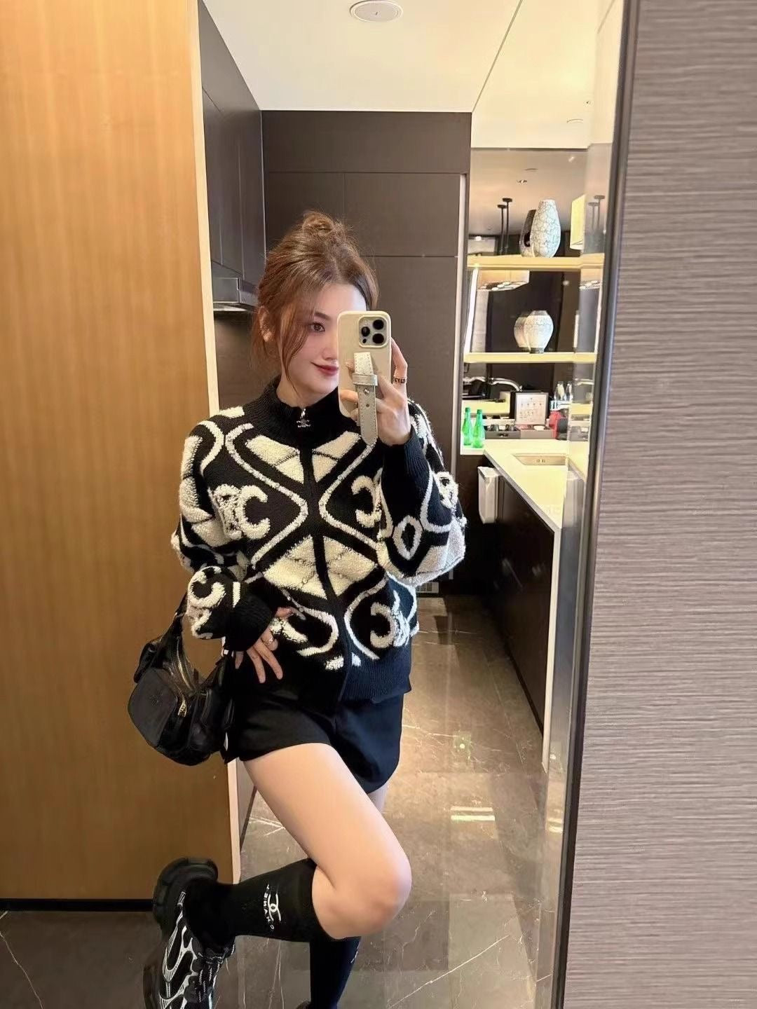 【outer】ゆったりニットカーディガンF8336