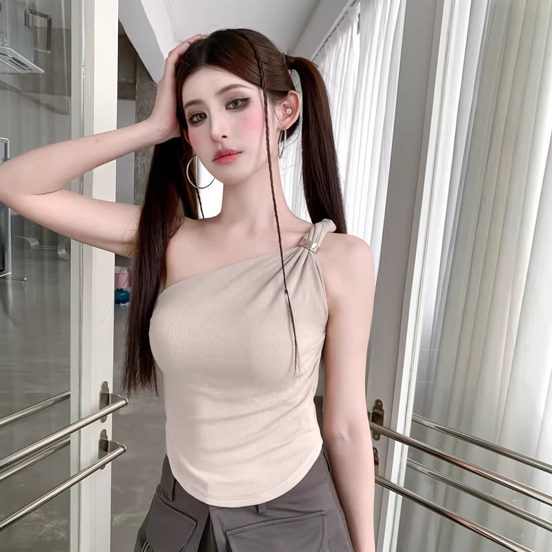 【tops】ワンショルダーキャミソール Q8269