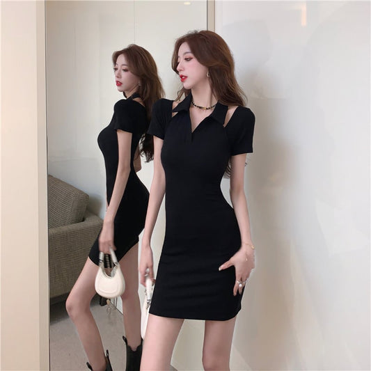 【dress】ホルターネックタイトワンピース Q8173